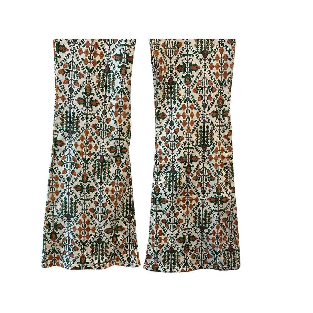 Wrangler Womens High Rise Fierce Flare Jeans Floral Damask Print 12x32 NEW - Picture 3 of 7